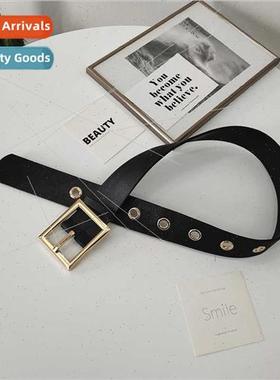 Belt women casual versatile simple pu leather wide windbreak