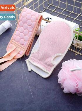 Bath towel set three thickened mud rubbing scrubber body bru