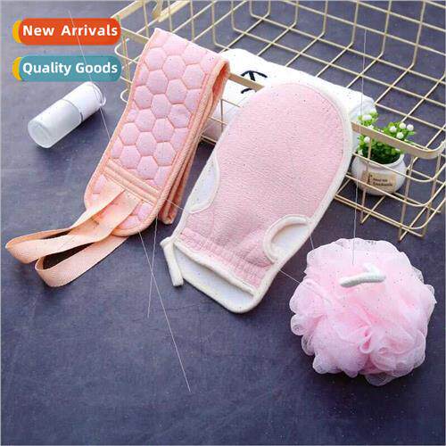 Bath towel set three thickened mud rubbing scrubber body bru