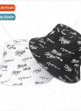 Hat female Korean ins monogrammed fisherman hat Japanese cas