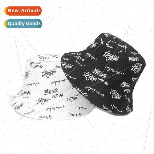 Hat female Korean ins monogrammed fisherman hat Japanese cas