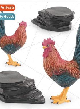 mulation rooster floor rooster stone model poultry animal fa