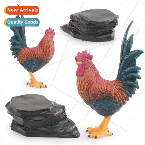 mulation rooster floor rooster stone model poultry animal fa