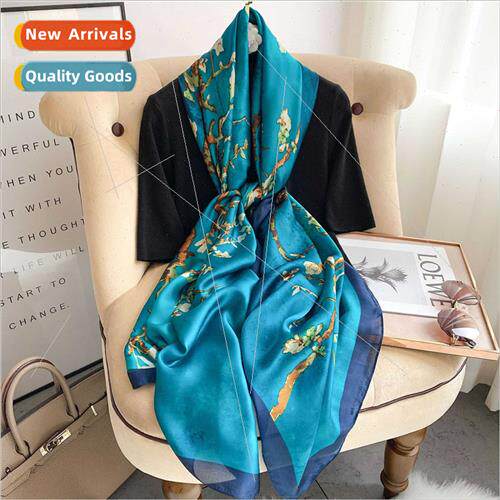 Spring Autumn new elegant atmosphere sunscreen silk scarf fe