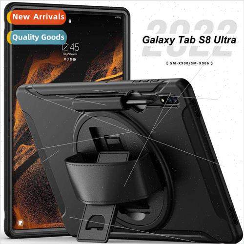 适用Samsung Tab S8 Ultra tablet leather case sm-X900 rotatin