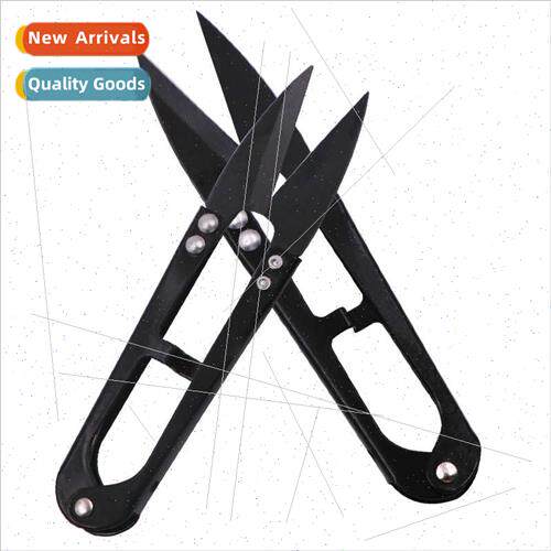 Black Small Scissors Spring Yarn Scissors Stainless Steel Ho