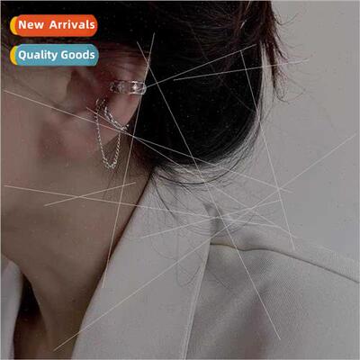 ins retro HK flavor niche tassel ear bone clip female simple