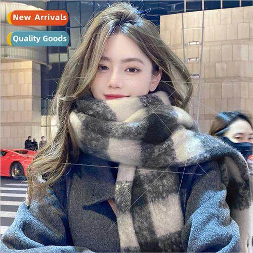che plaid scarf girls winter senior sense 2022 new Korean  t