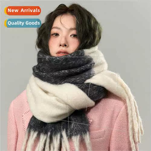 New men women dopamine colorful scarf color blocking scarf w