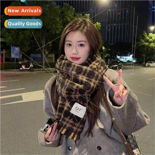 Scarf winter plaid thickened scarf new senior shawl warm han