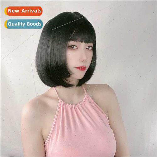 jk wigs 适用women bangs short o head three cuts Qi princess