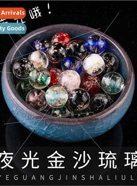 Glow-in-the-dark golden sglaze beads diy handmade beads lumi