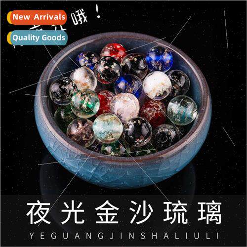 Glow-in-the-dark golden sglaze beads diy handmade beads lumi