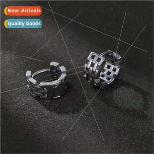 earrings ear buckle Europe tanium stud retro stee industrial