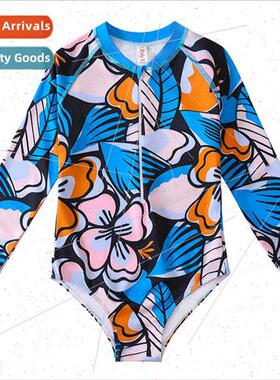 2022Europe girls swimsu girls middle and large children long