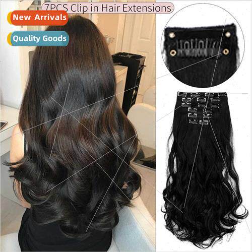 wig extensions big wave long curly hair wig piece bb clip on