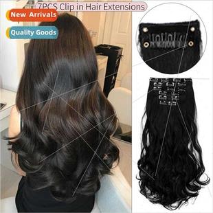 wig extensions big wave long curly hair wig piece bb clip on