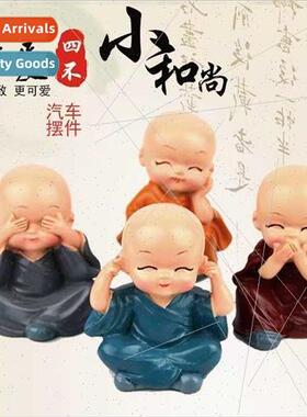 Car ornaments four not small monk 4 practical creative carto