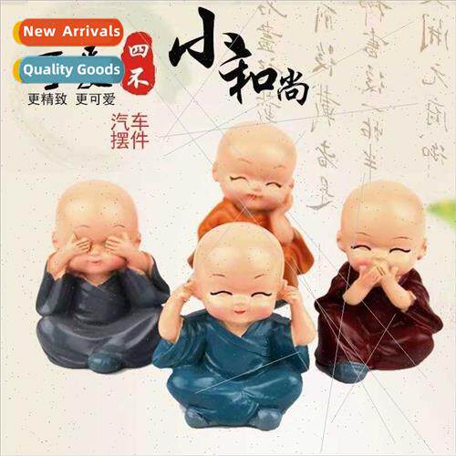 Car ornaments four not small monk 4 practical creative carto