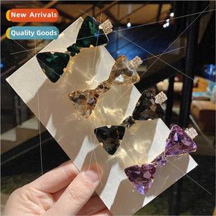 crystal bow side flash sweet diamond female Korea hairpin