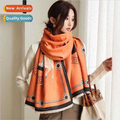 2023 new steed H imation cashmere scarf female winter wild t