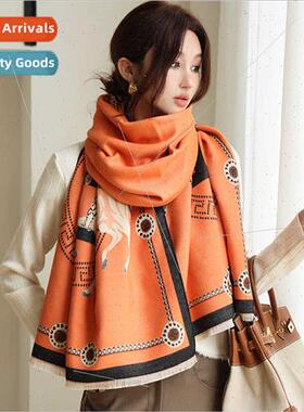 2023 new steed H imation cashmere scarf female winter wild t
