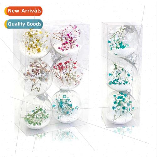 8cm PET Christmas Balls Decoration Set High Transparent Plas