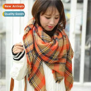 2023 scarf Europe Une plaid cashmere new winter fall imation