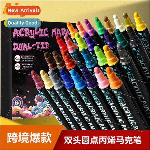 Dual-tip marker 12/24/36 colors waterprograffi ceramic hand-