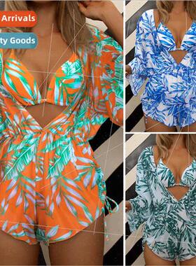 Swimwear New Spl Womens Three Piece Swimsu Bikini Swimsu IEu