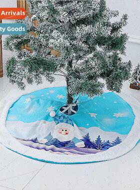 New plush e skirt led blue lighted Christmas e venue decorat