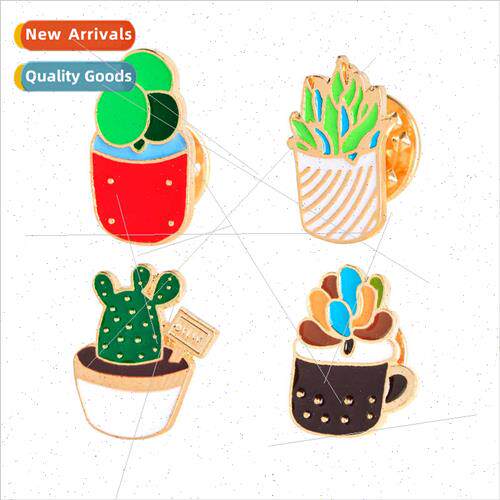 Green Plant Pin Cactus Succulent Greenery Corsage Bonsai Flo