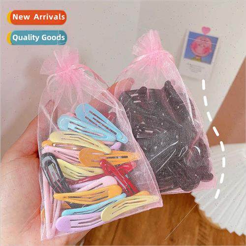 24pcs candy color hair clips macaroon hairpin colorful drip