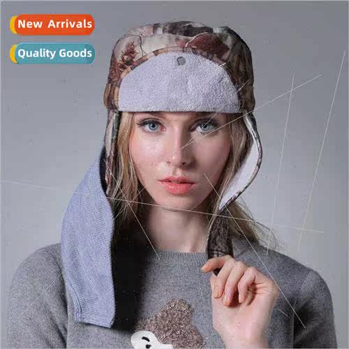 Korean  couple  thickened lamb wool flight hat men women in