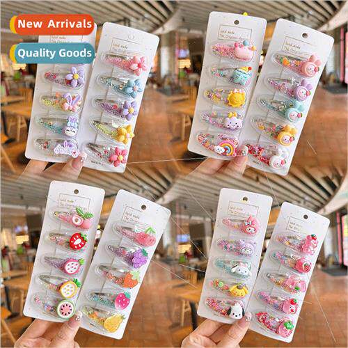 New children quicksand cute hair clips cartoon fru BB clip b