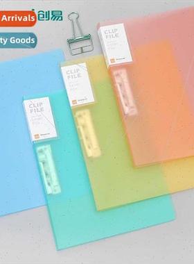 Folder single clip transparent data storage clip a4 double s