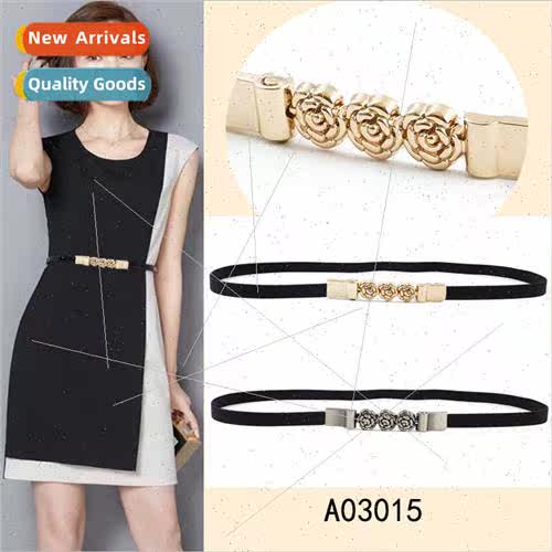 Elastic Women Belt Thin Dress Belt Stchy Accessory Pants Bel