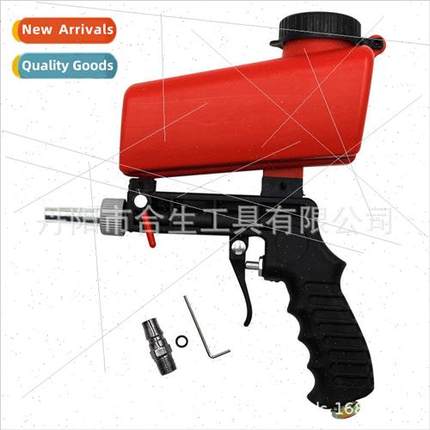 Pneumatic sandblasting gun air pump drive rust removal porta