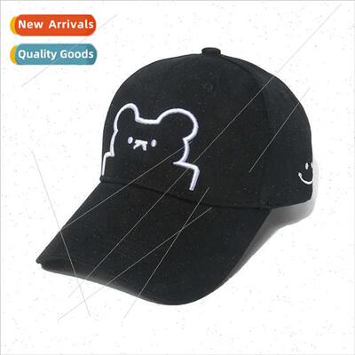 2022 new bear embroidered baseball cap children smiley carto