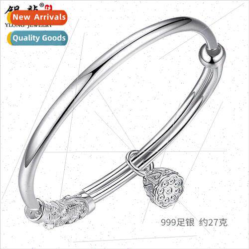 999 bracelet lotus female lotus bell glossy fashion bracelet