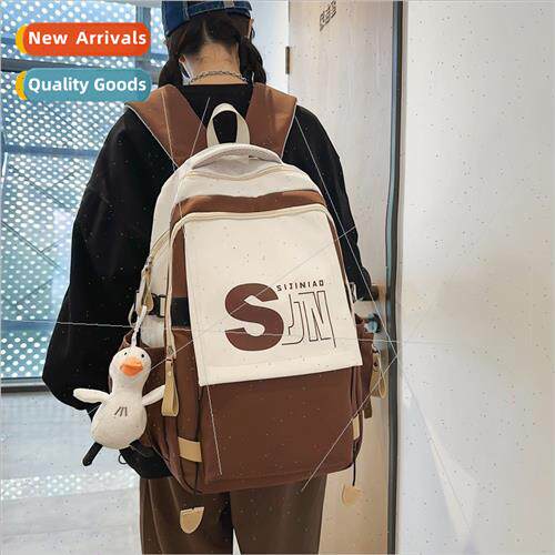 Teenage schoolbag men high color backpack ins tide cool shou