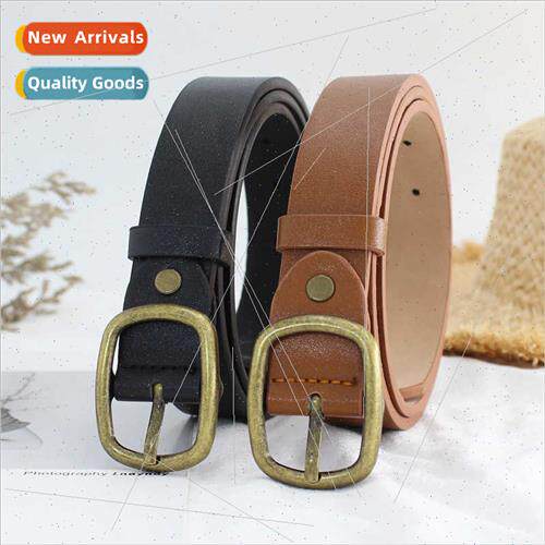 Women ins retro gold day word buckle wide belt Korea hundred