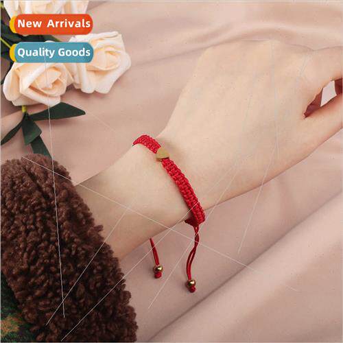 Europe new red rope hand-woven hrope stainless steel love he