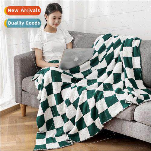 Napping blanket chenille blanket ins single checkerboard che