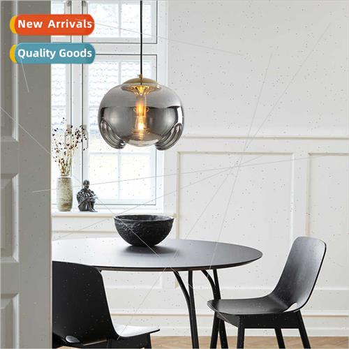 Antique art glass pendant light fixture bar restaurant ins S