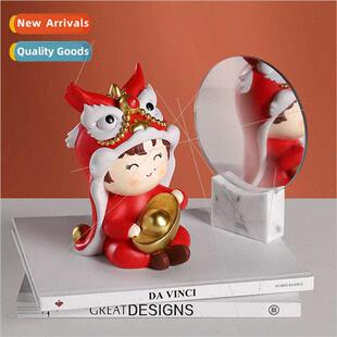 Cute simulation waking lion cute fun ornaments living room b