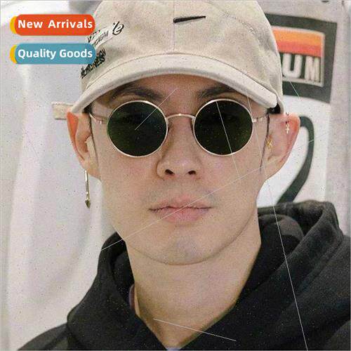 new metal round frame sunglasses ocean color piece decorativ