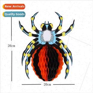 Halloween Decoration Hanging Spider Bat Paper Props Haunted