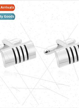 Fashion Rectangle Baking Lacquer Men Shirt Cufflinks Clothes