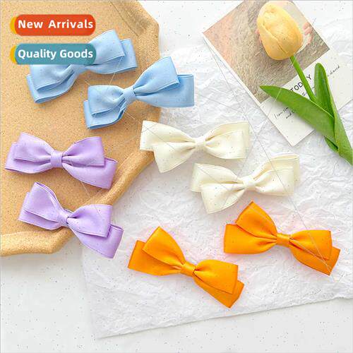 Korea ins bow hairpin female pill head top clip ponytail cli
